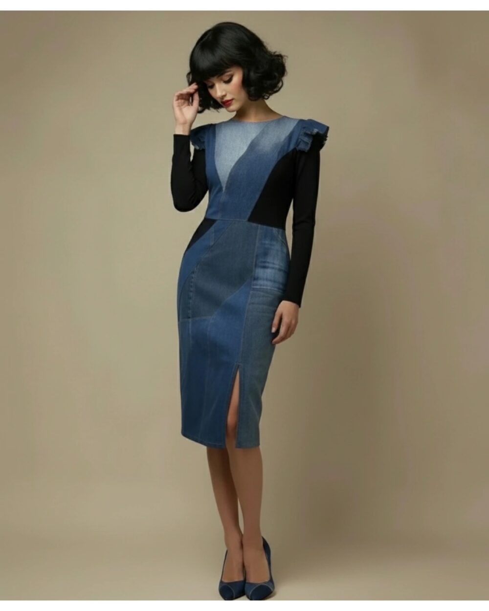 Haljina JASNA – traper elegancija