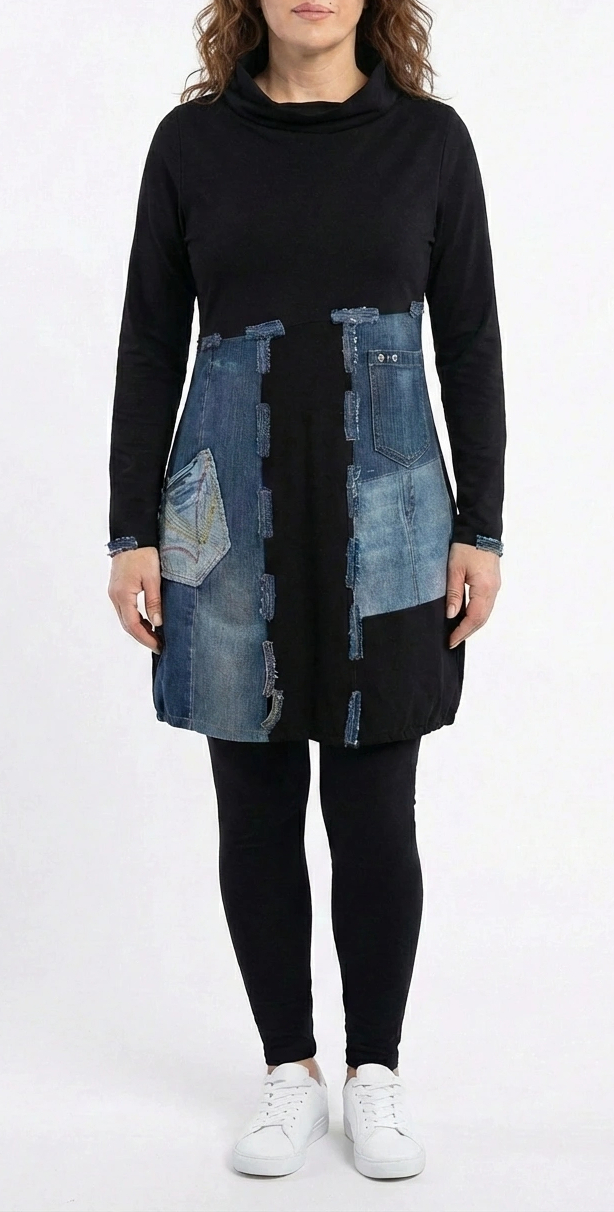 Dizajnerska tunika Liria s recikliranim traperom