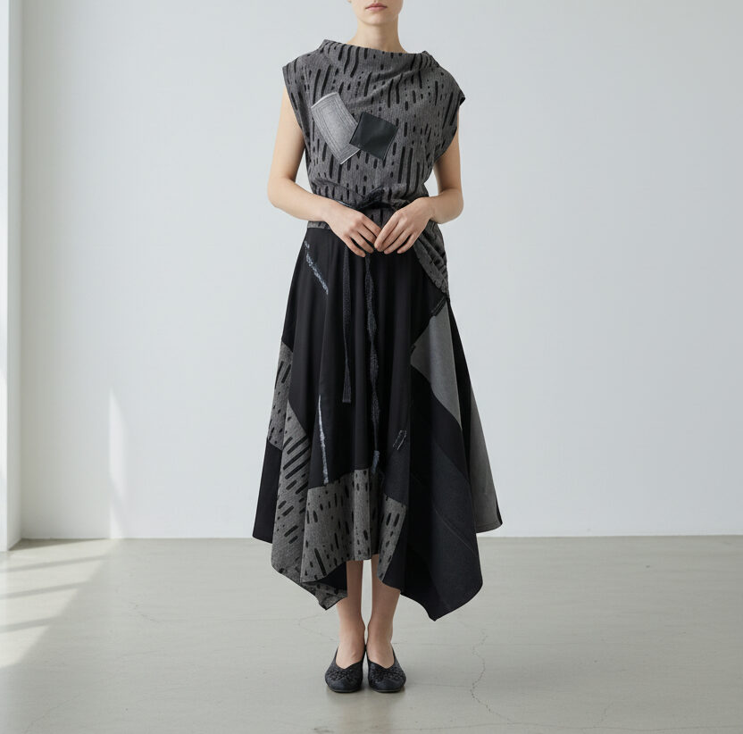 Suknja VESNA s traper aplikacijama