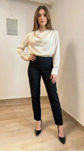 elegantne hlače visokog struka slim kroj