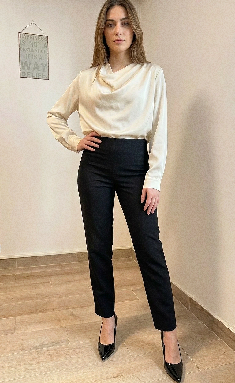 elegantne hlače visokog struka slim kroj